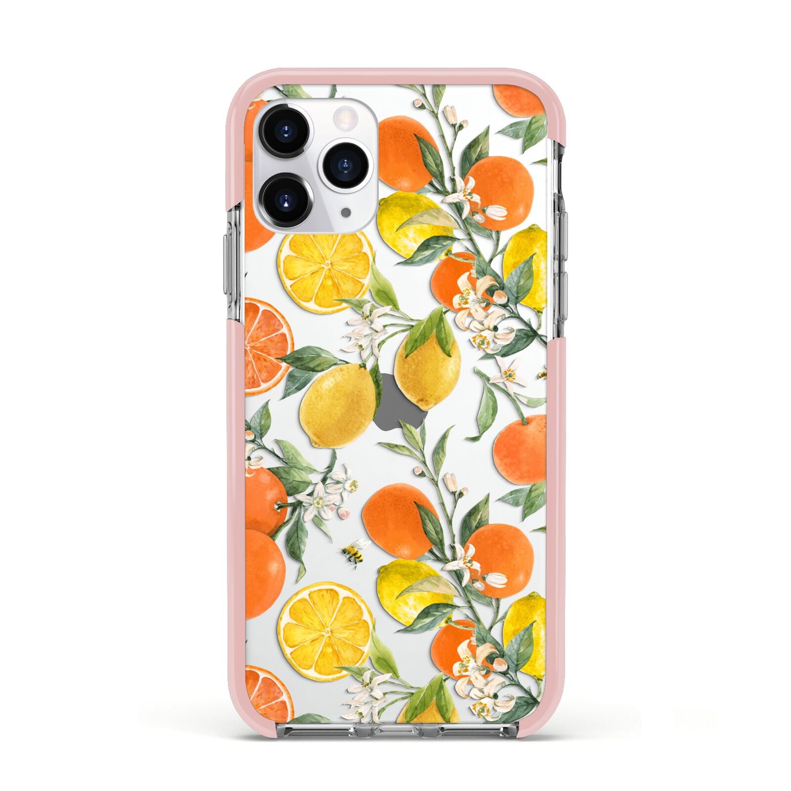 Lemons and Oranges Apple iPhone 11 Pro in Silver with Pink Impact Case