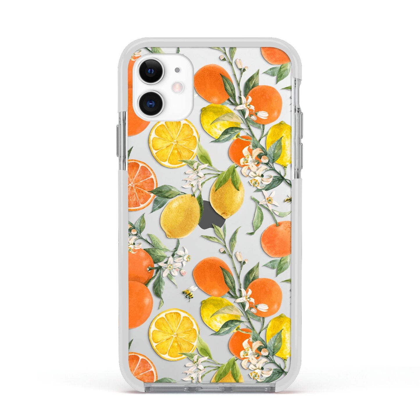 Lemons and Oranges Apple iPhone 11 in White with White Impact Case