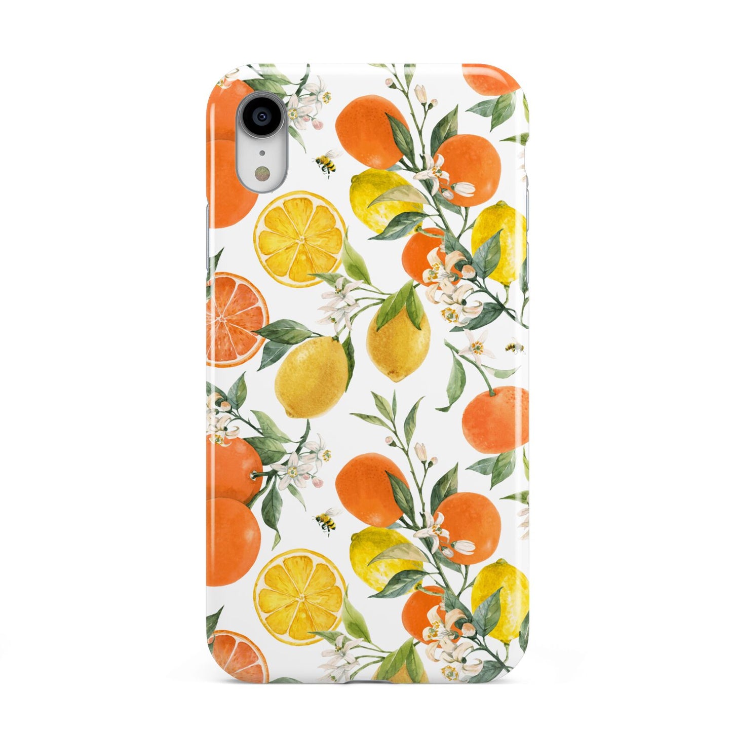 Lemons and Oranges Apple iPhone XR White 3D Tough Case