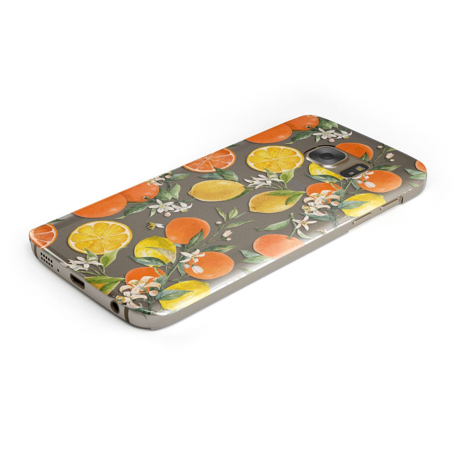 Lemons and Oranges Protective Samsung Galaxy Case Angled Image