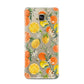 Lemons and Oranges Samsung Galaxy A3 2016 Case on gold phone