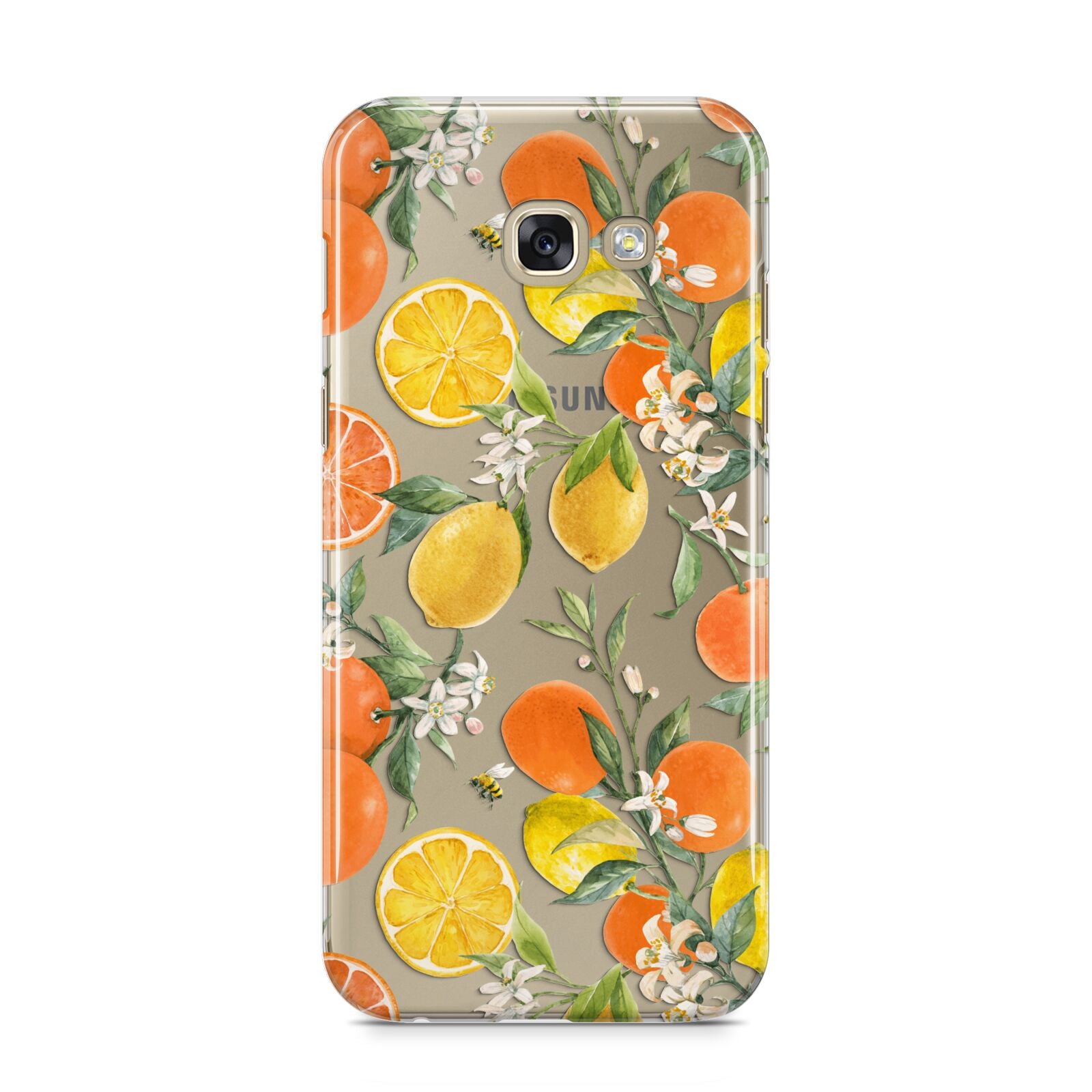 Lemons and Oranges Samsung Galaxy A5 2017 Case on gold phone