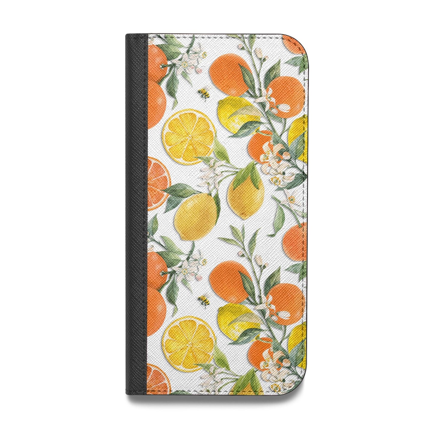 Lemons and Oranges Vegan Leather Flip Samsung Case