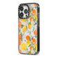 Lemons and Oranges iPhone 13 Pro Black Impact Case Side Angle on Silver phone
