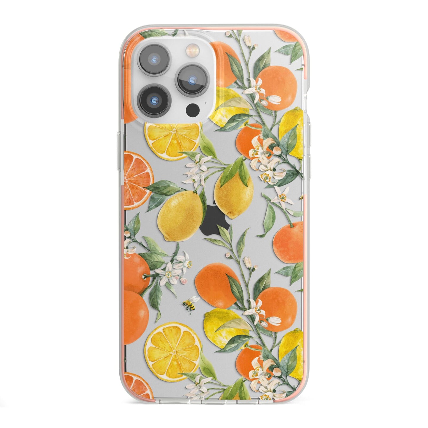 Lemons and Oranges iPhone 13 Pro Max TPU Impact Case with Pink Edges