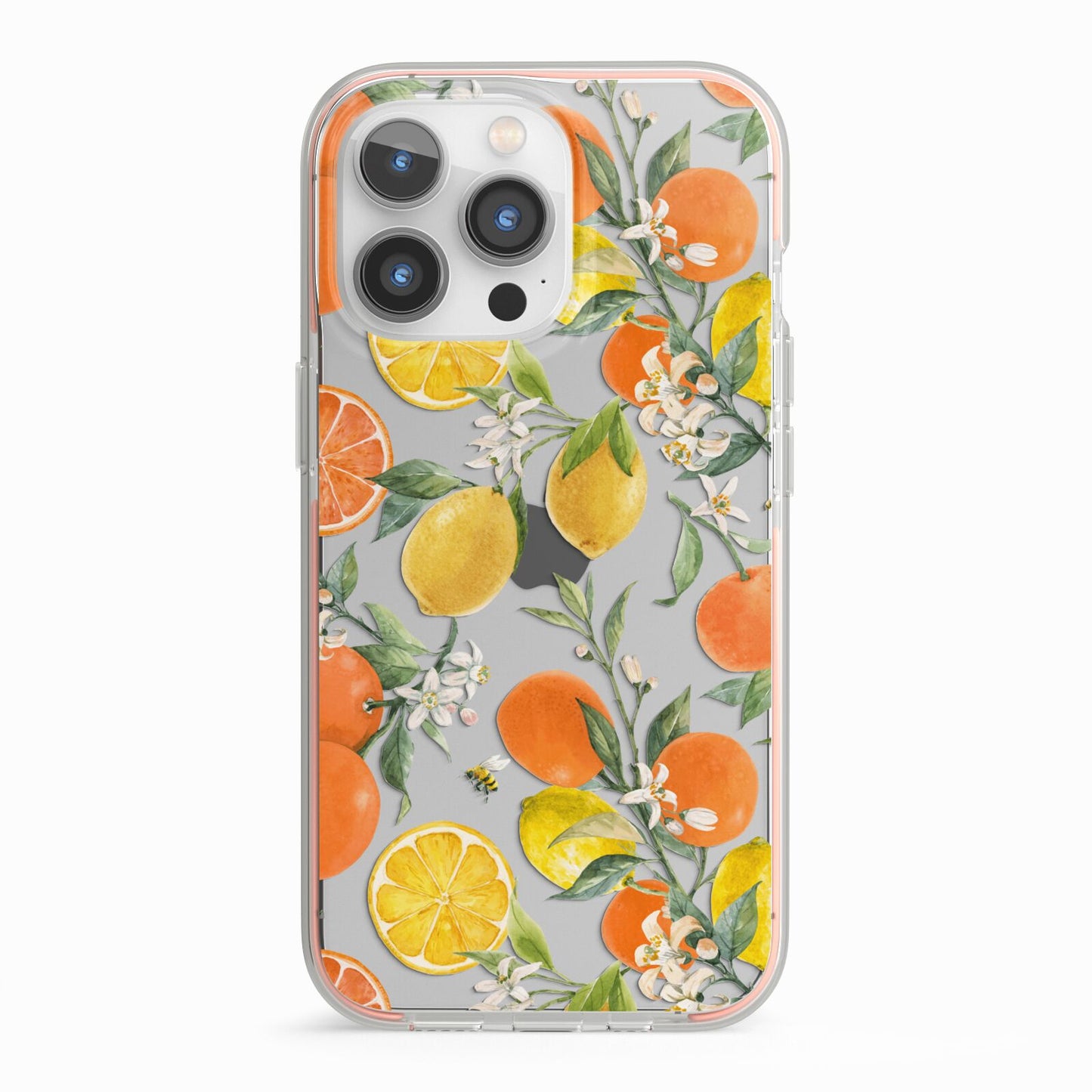Lemons and Oranges iPhone 13 Pro TPU Impact Case with Pink Edges