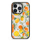 Lemons and Oranges iPhone 14 Pro Black Impact Case on Silver phone