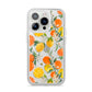 Lemons and Oranges iPhone 14 Pro Clear Tough Case Silver
