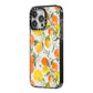 Lemons and Oranges iPhone 14 Pro Max Black Impact Case Side Angle on Silver phone