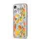 Lemons and Oranges iPhone 14 Pro Max Glitter Tough Case Silver Angled Image