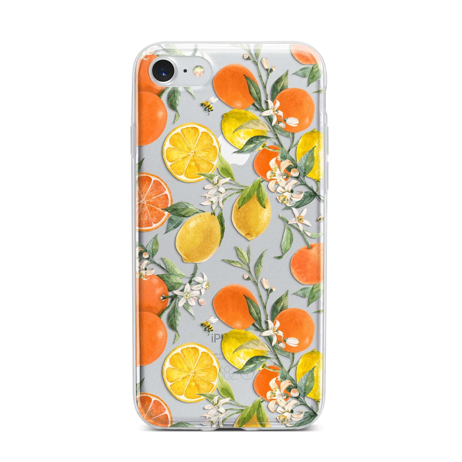 Lemons and Oranges iPhone 7 Bumper Case on Silver iPhone
