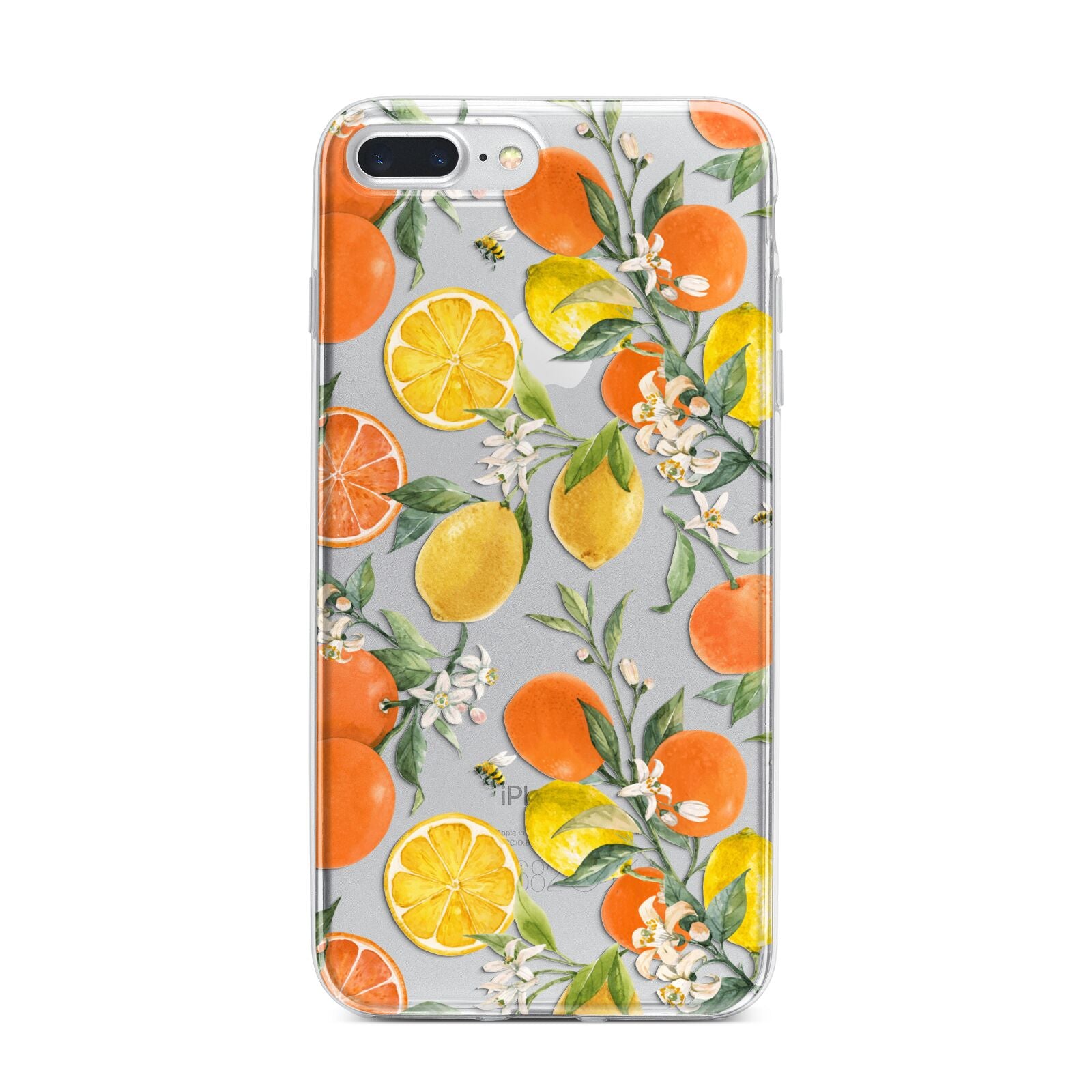 Lemons and Oranges iPhone 7 Plus Bumper Case on Silver iPhone