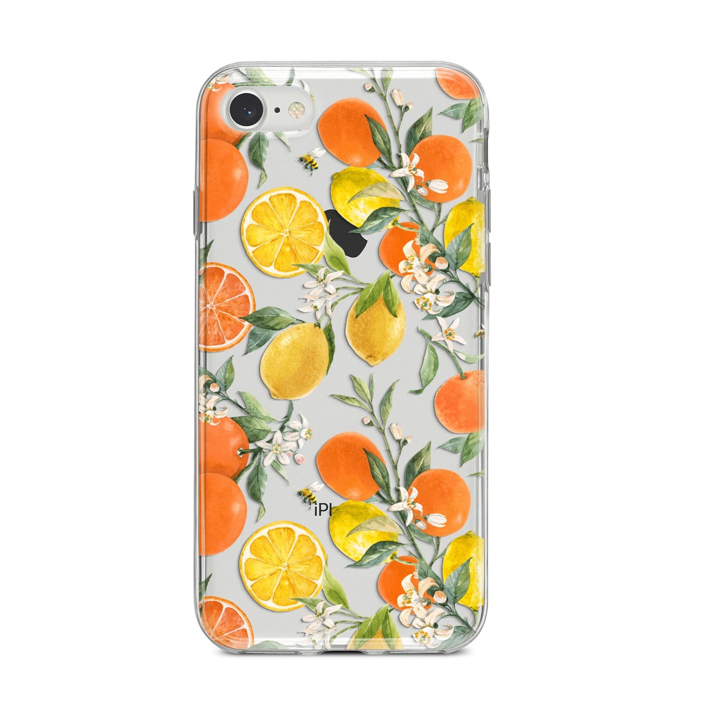 Lemons and Oranges iPhone 8 Bumper Case on Silver iPhone