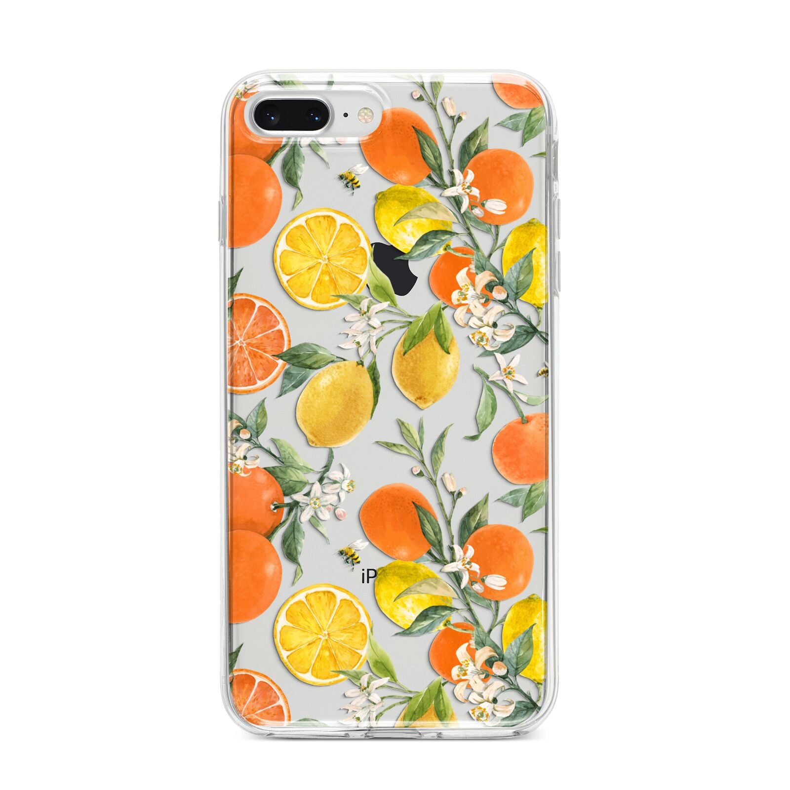 Lemons and Oranges iPhone 8 Plus Bumper Case on Silver iPhone