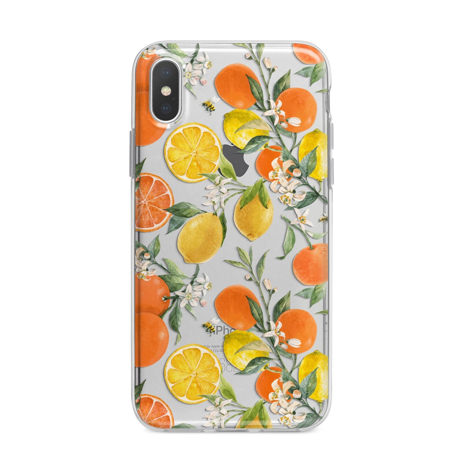 Lemons and Oranges iPhone X Bumper Case on Silver iPhone Alternative Image 1