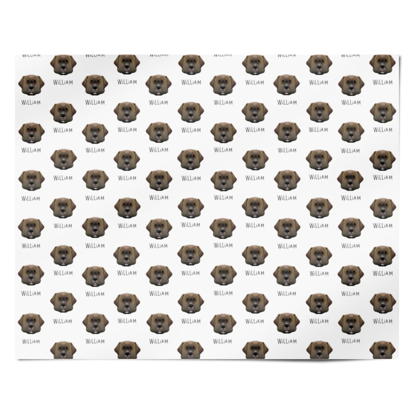 Leonberger Icon with Name Personalised Wrapping Paper Alternative