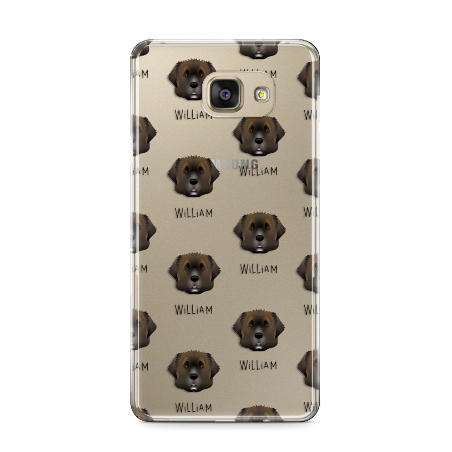 Leonberger Icon with Name Samsung Galaxy A9 2016 Case on gold phone