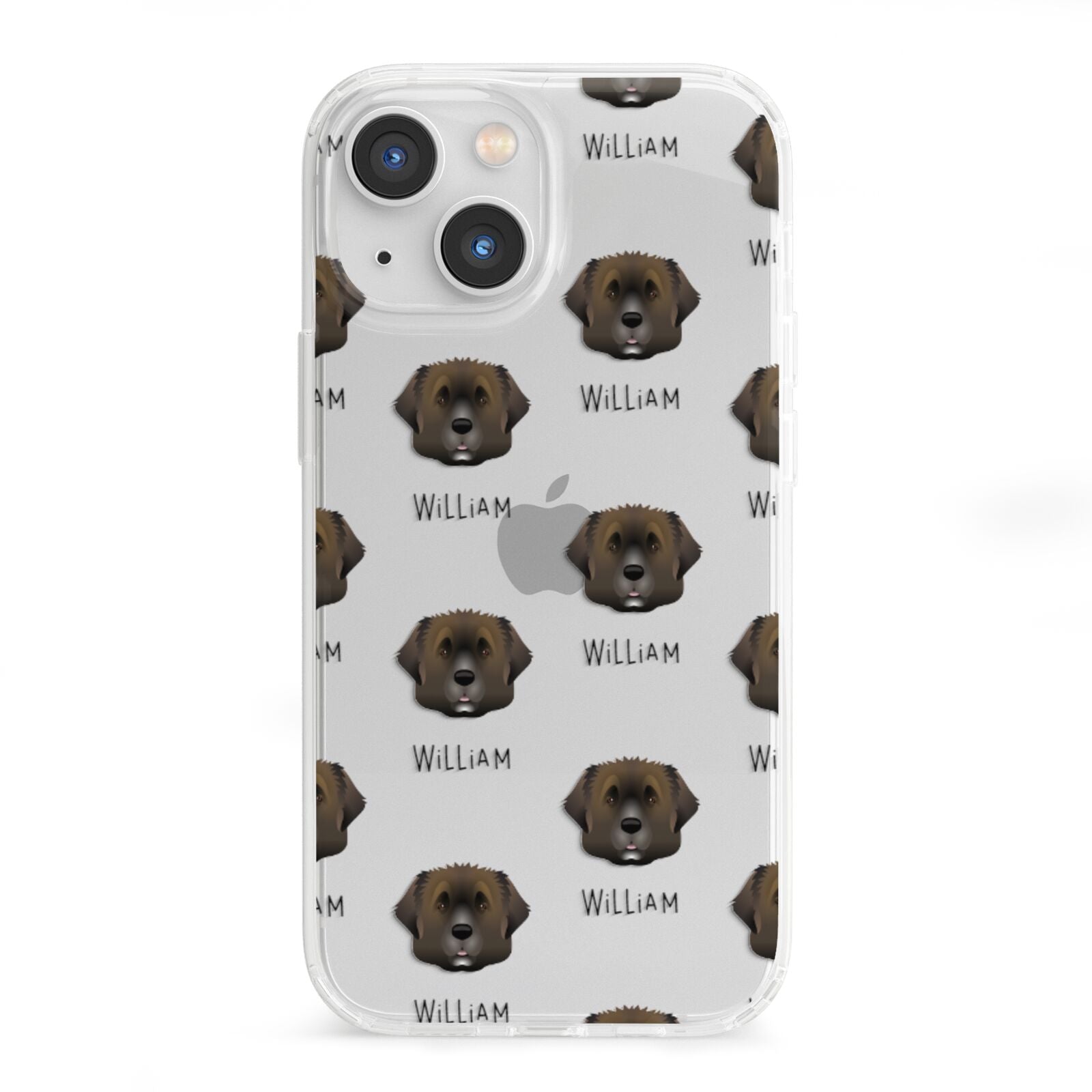 Leonberger Icon with Name iPhone 13 Mini Clear Bumper Case
