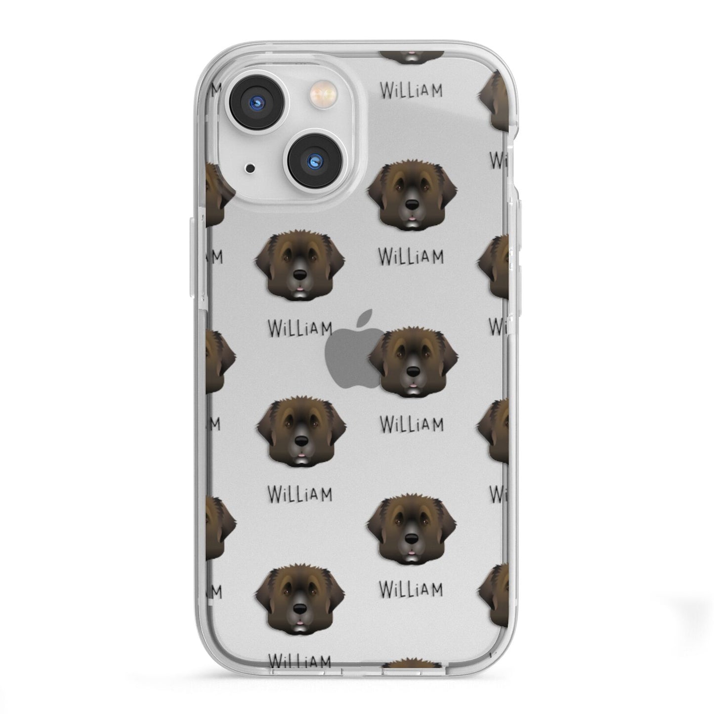 Leonberger Icon with Name iPhone 13 Mini TPU Impact Case with White Edges