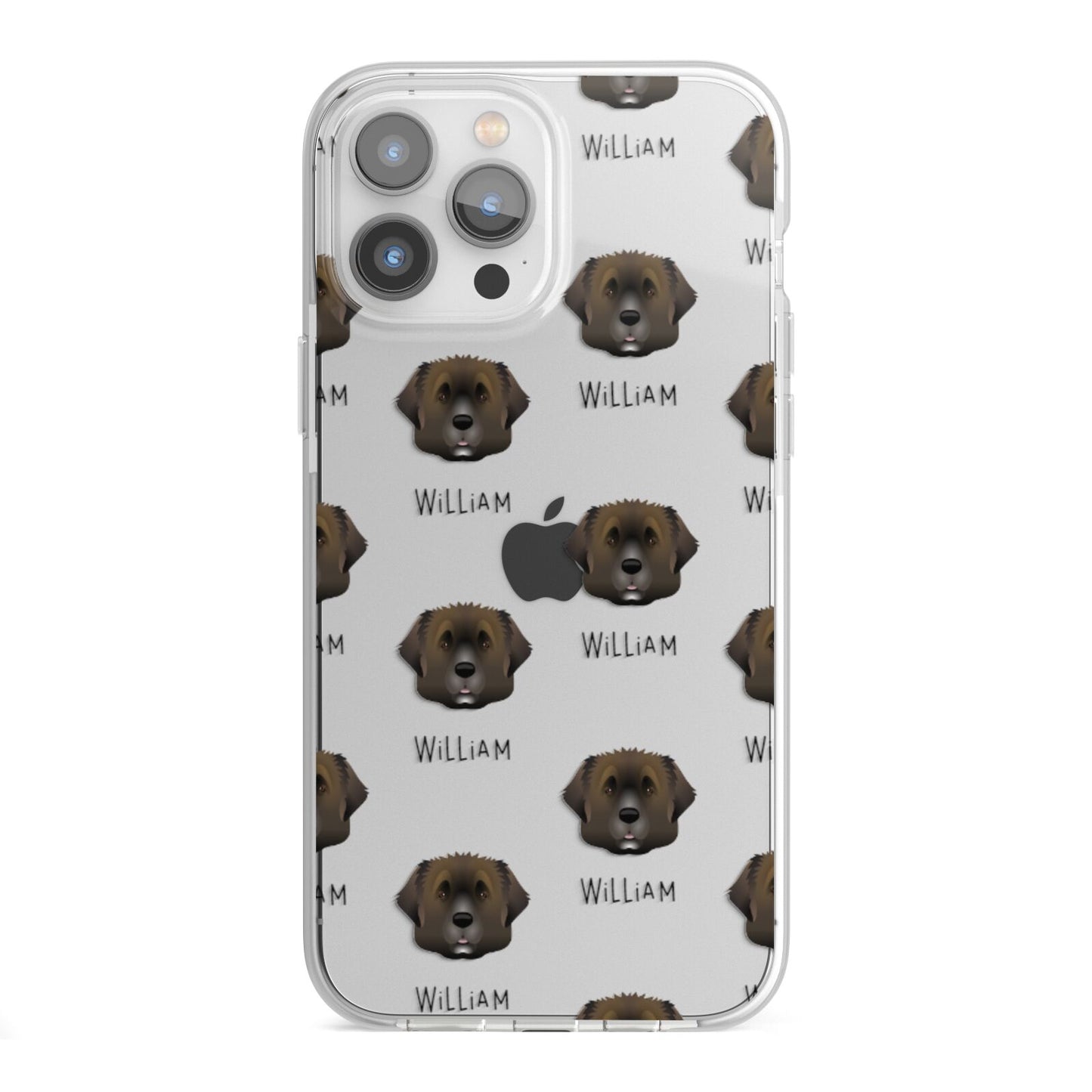 Leonberger Icon with Name iPhone 13 Pro Max TPU Impact Case with White Edges