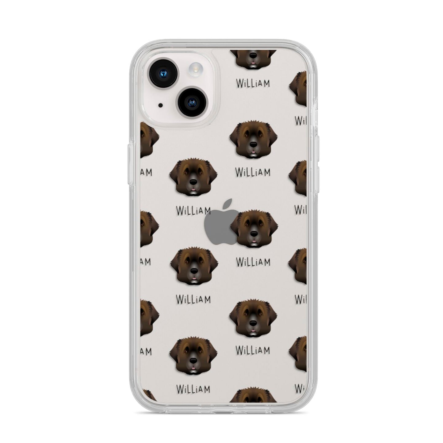 Leonberger Icon with Name iPhone 14 Plus Clear Tough Case Starlight