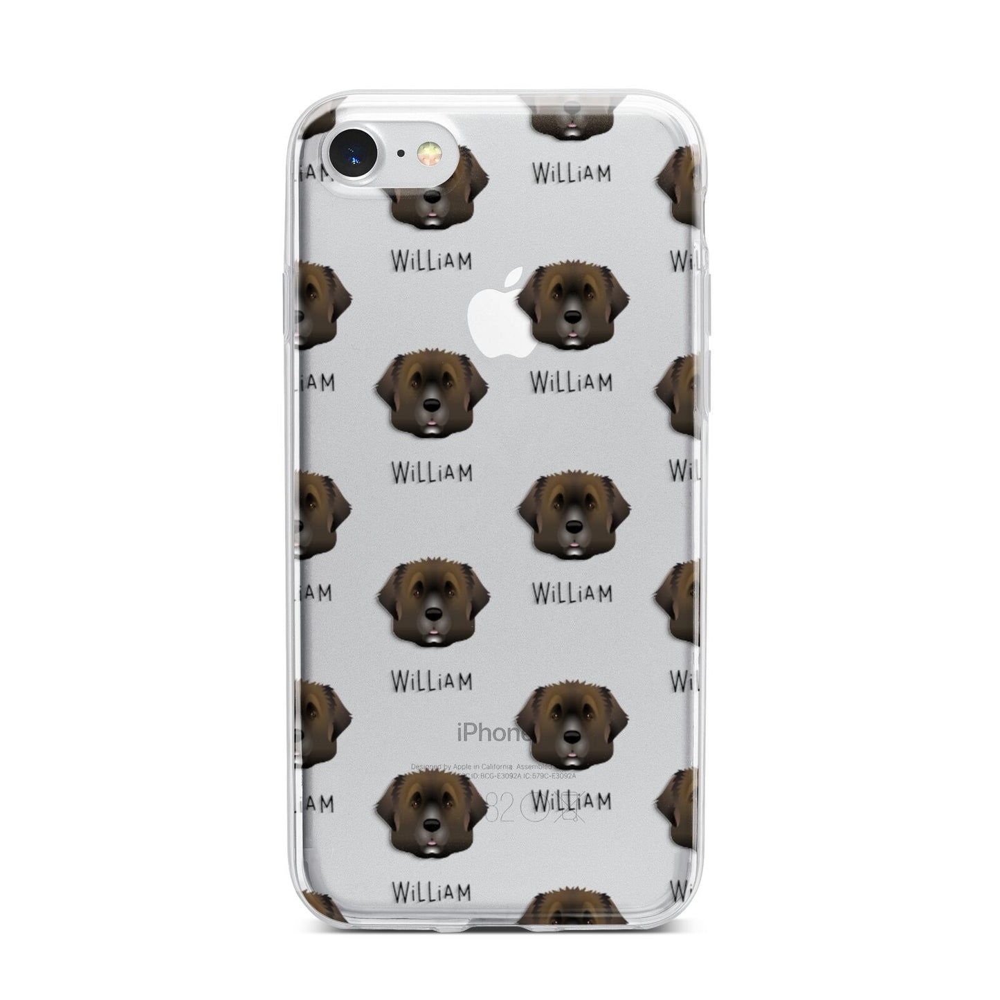 Leonberger Icon with Name iPhone 7 Bumper Case on Silver iPhone