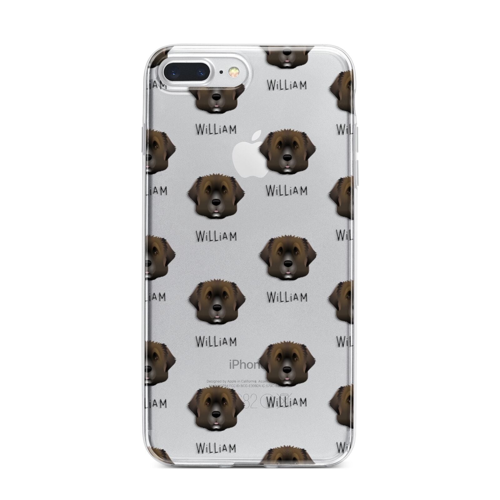 Leonberger Icon with Name iPhone 7 Plus Bumper Case on Silver iPhone