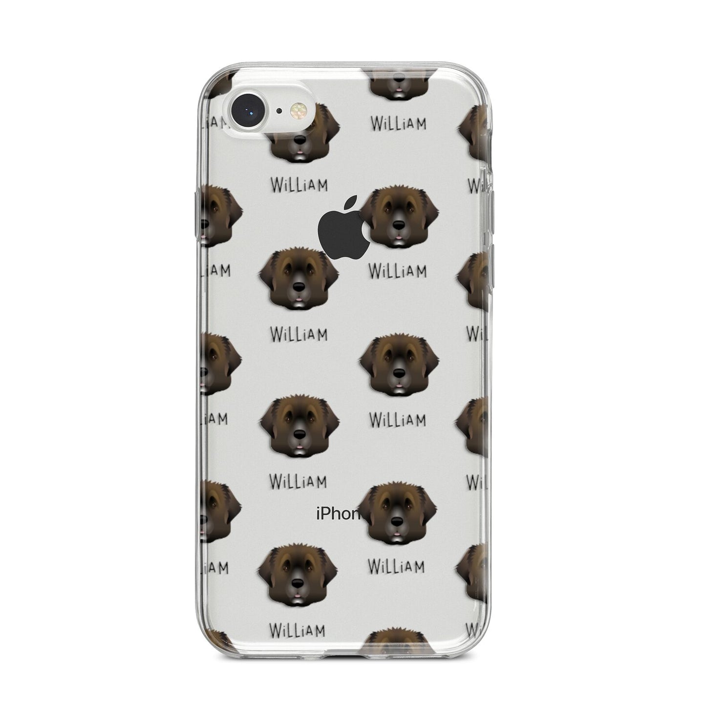 Leonberger Icon with Name iPhone 8 Bumper Case on Silver iPhone
