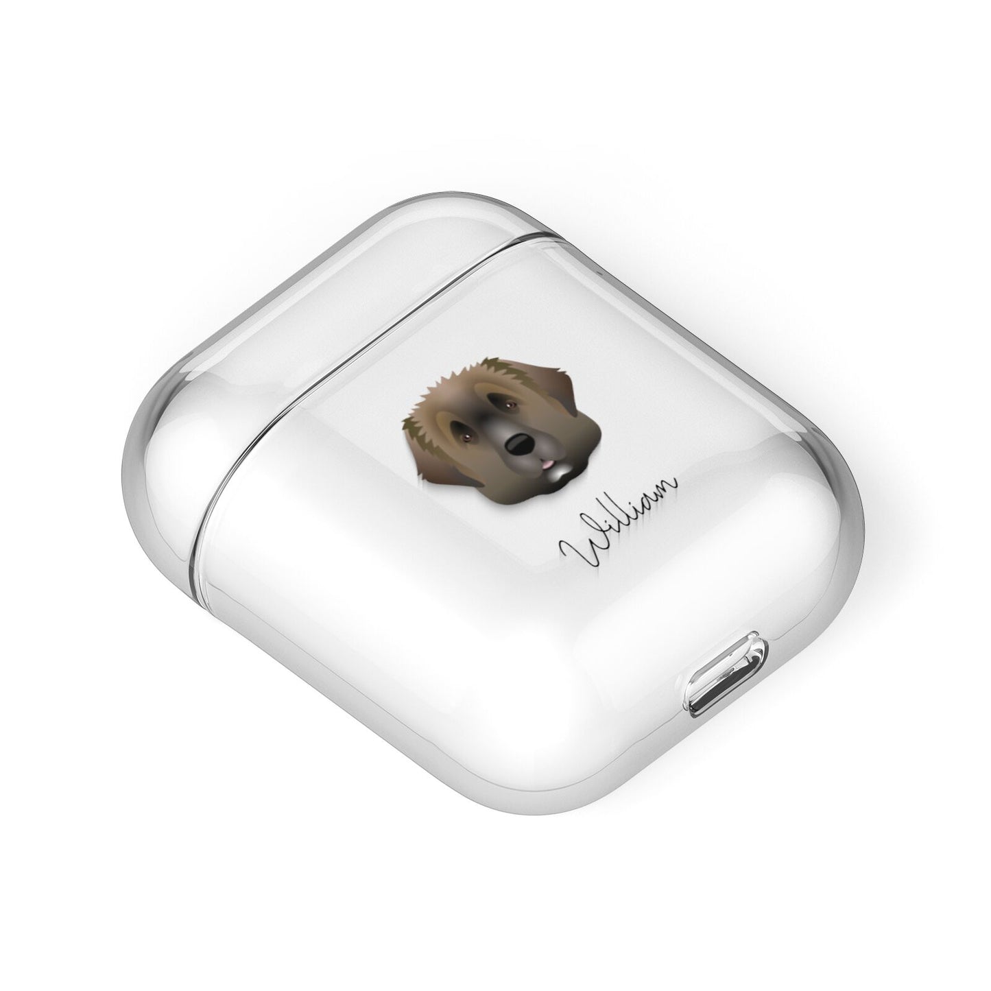 Leonberger Personalised AirPods Case Laid Flat