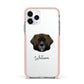Leonberger Personalised Apple iPhone 11 Pro in Silver with Pink Impact Case