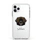 Leonberger Personalised Apple iPhone 11 Pro in Silver with White Impact Case