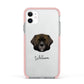 Leonberger Personalised Apple iPhone 11 in White with Pink Impact Case
