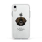 Leonberger Personalised Apple iPhone XR Impact Case White Edge on Silver Phone