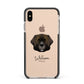 Leonberger Personalised Apple iPhone Xs Max Impact Case Black Edge on Gold Phone