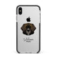 Leonberger Personalised Apple iPhone Xs Max Impact Case Black Edge on Silver Phone