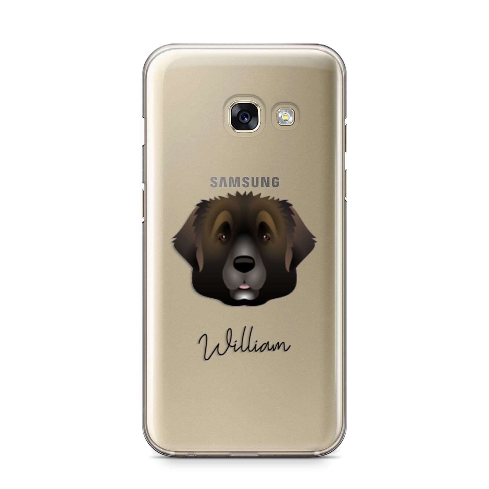 Leonberger Personalised Samsung Galaxy A3 2017 Case on gold phone