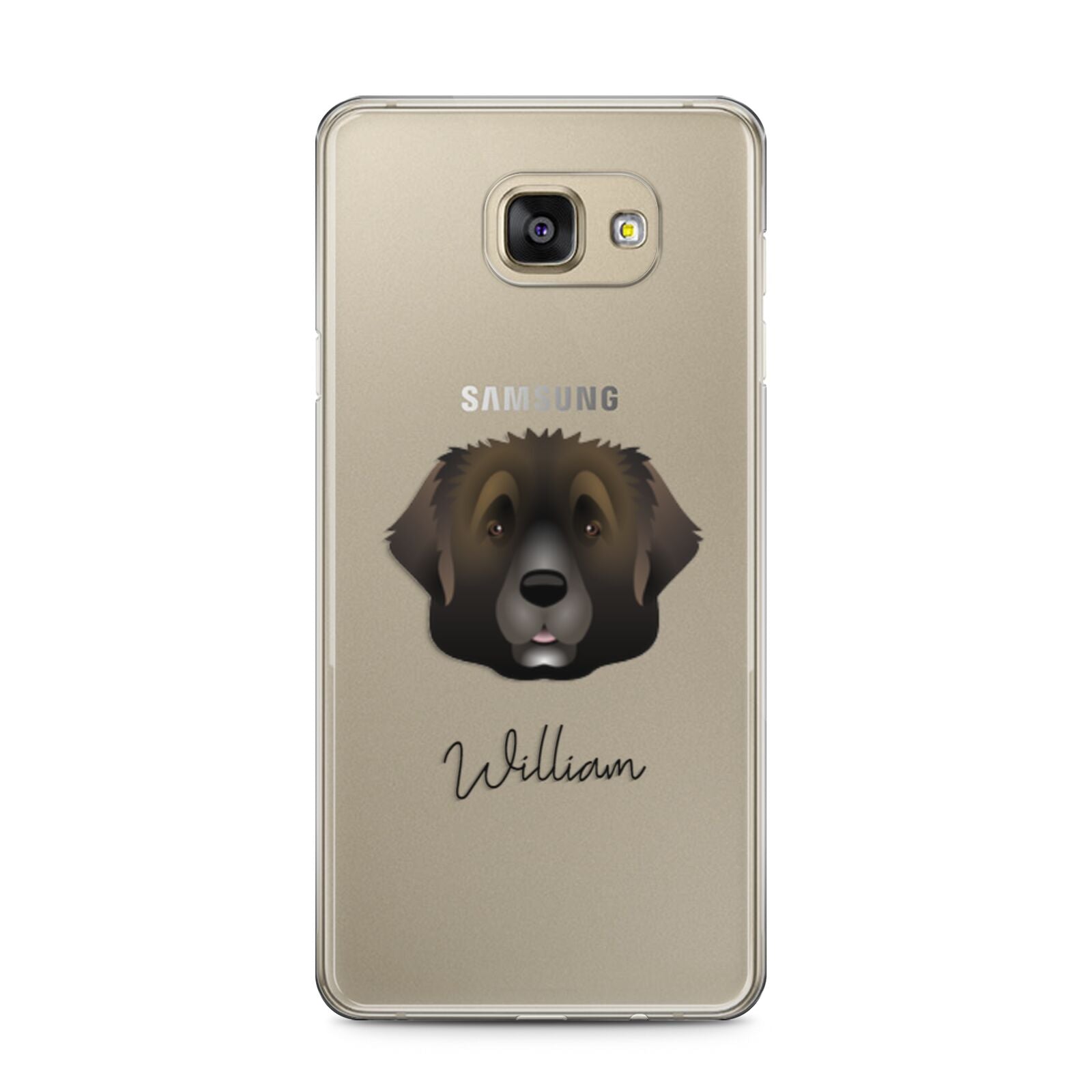 Leonberger Personalised Samsung Galaxy A5 2016 Case on gold phone