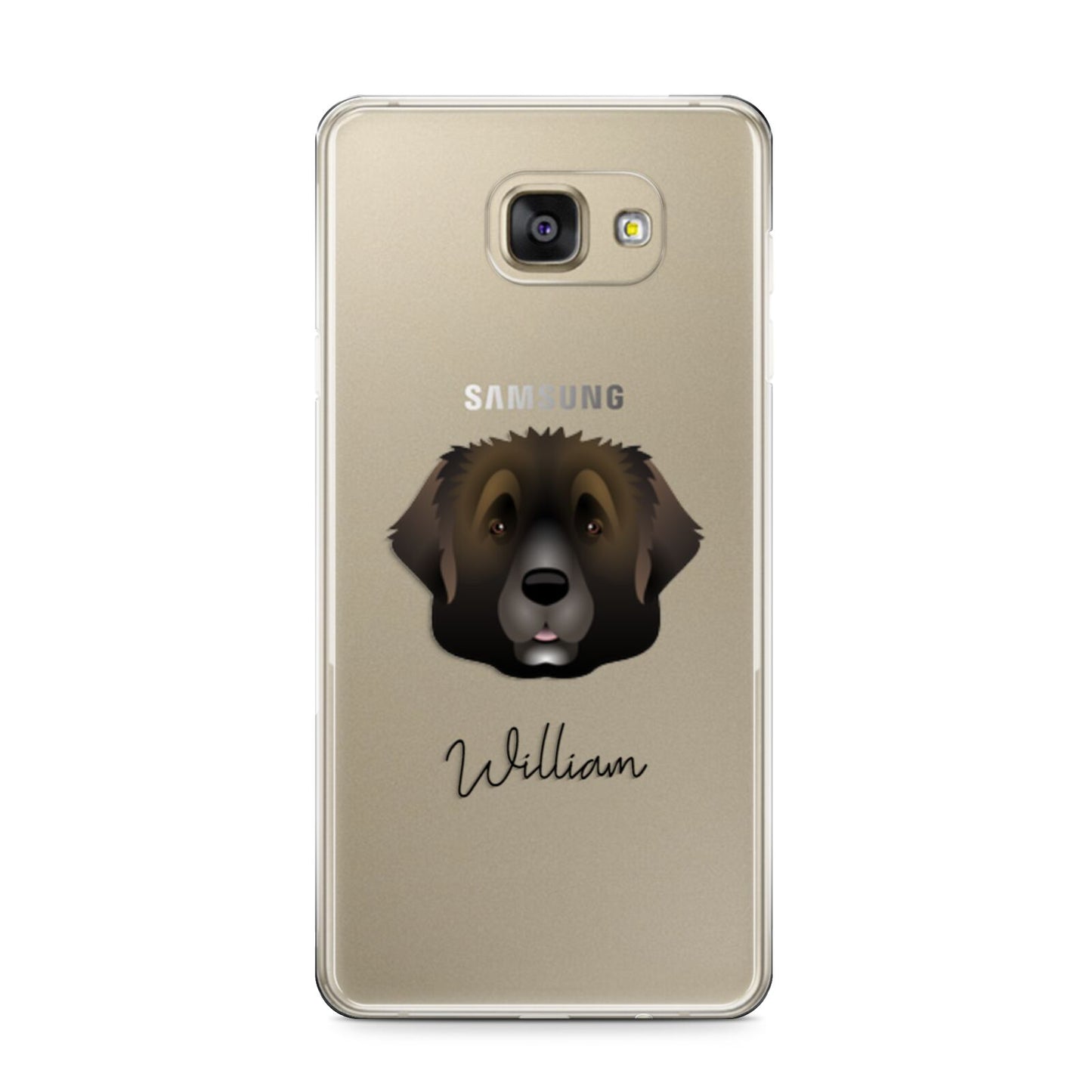 Leonberger Personalised Samsung Galaxy A9 2016 Case on gold phone