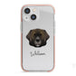 Leonberger Personalised iPhone 13 Mini TPU Impact Case with Pink Edges