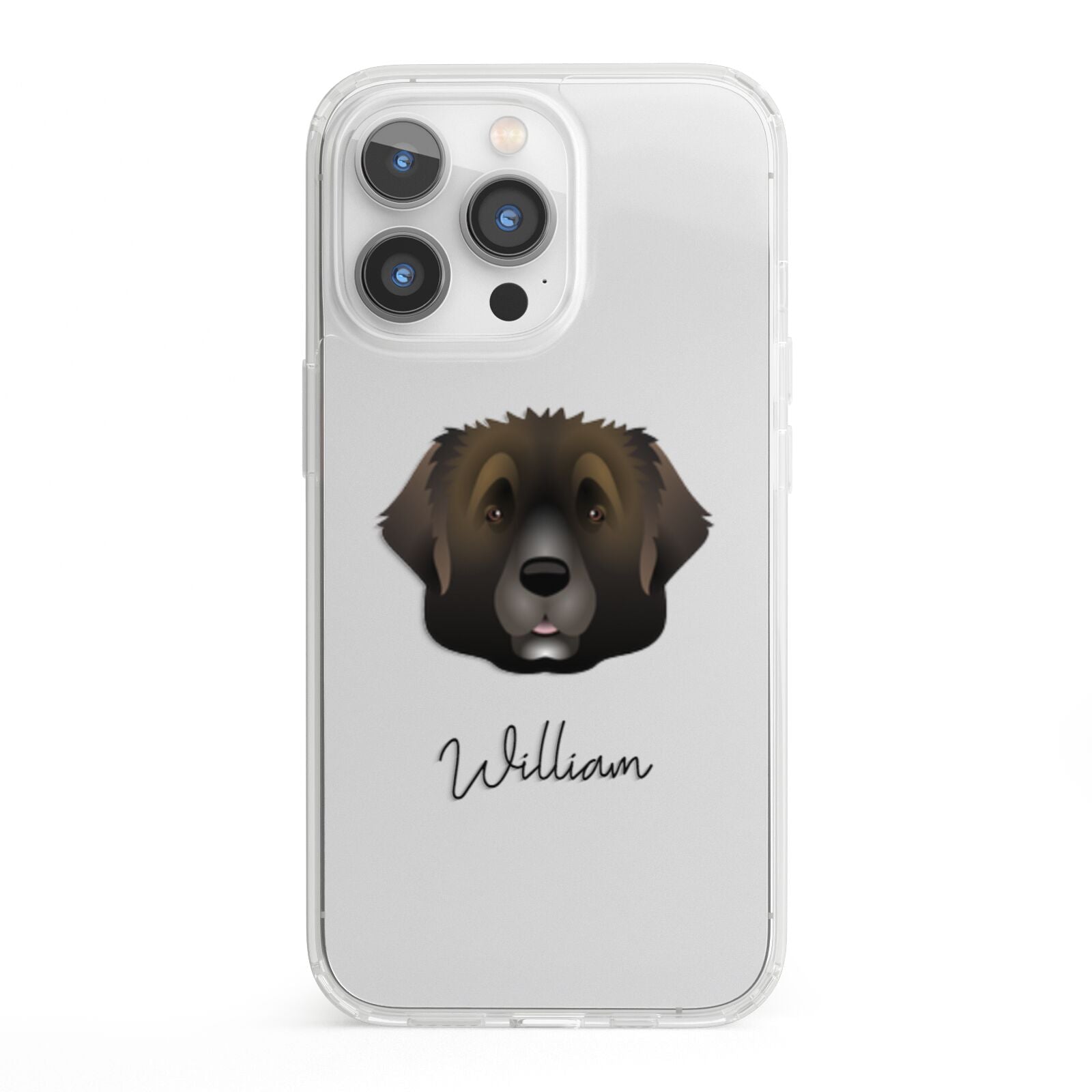 Leonberger Personalised iPhone 13 Pro Clear Bumper Case