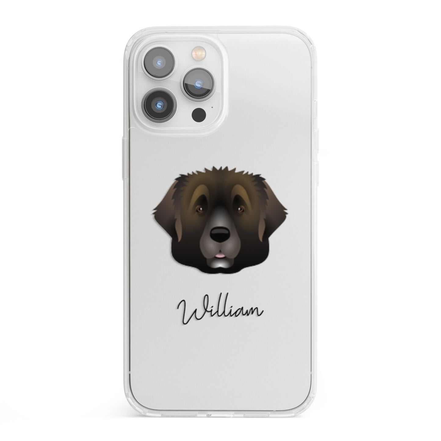 Leonberger Personalised iPhone 13 Pro Max Clear Bumper Case