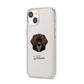 Leonberger Personalised iPhone 14 Clear Tough Case Starlight Angled Image