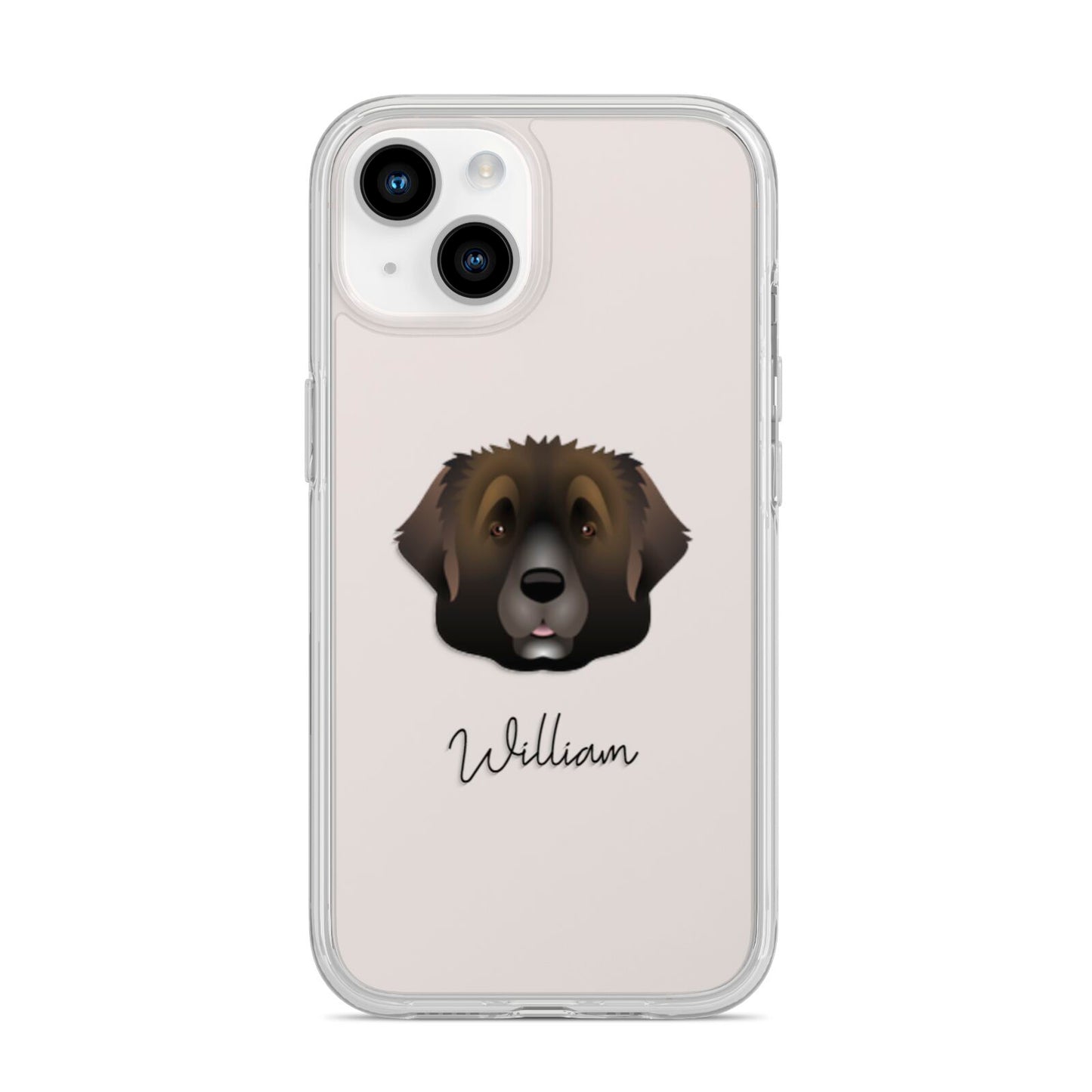 Leonberger Personalised iPhone 14 Clear Tough Case Starlight