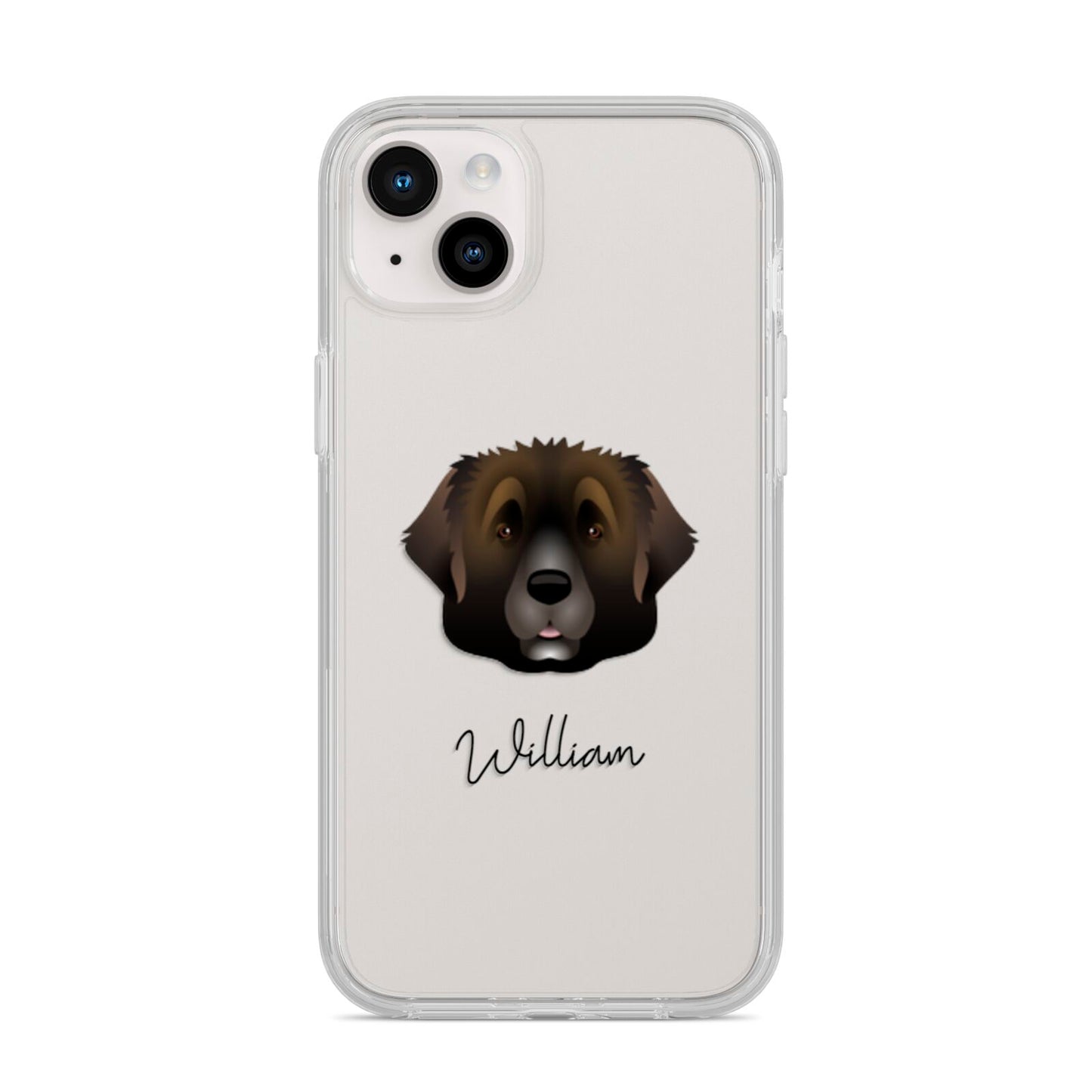 Leonberger Personalised iPhone 14 Plus Clear Tough Case Starlight
