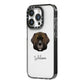 Leonberger Personalised iPhone 14 Pro Black Impact Case Side Angle on Silver phone