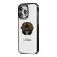 Leonberger Personalised iPhone 14 Pro Max Black Impact Case Side Angle on Silver phone
