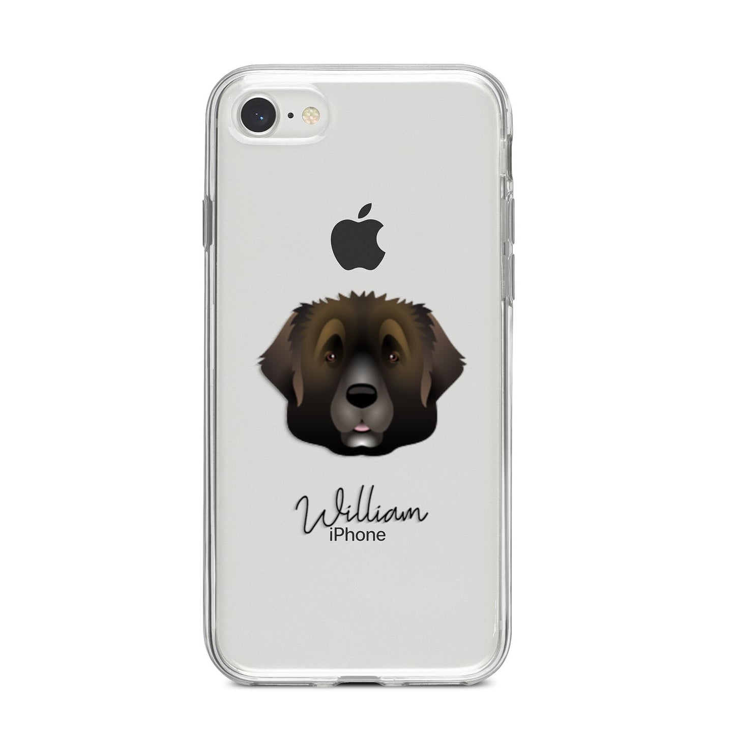 Leonberger Personalised iPhone 8 Bumper Case on Silver iPhone