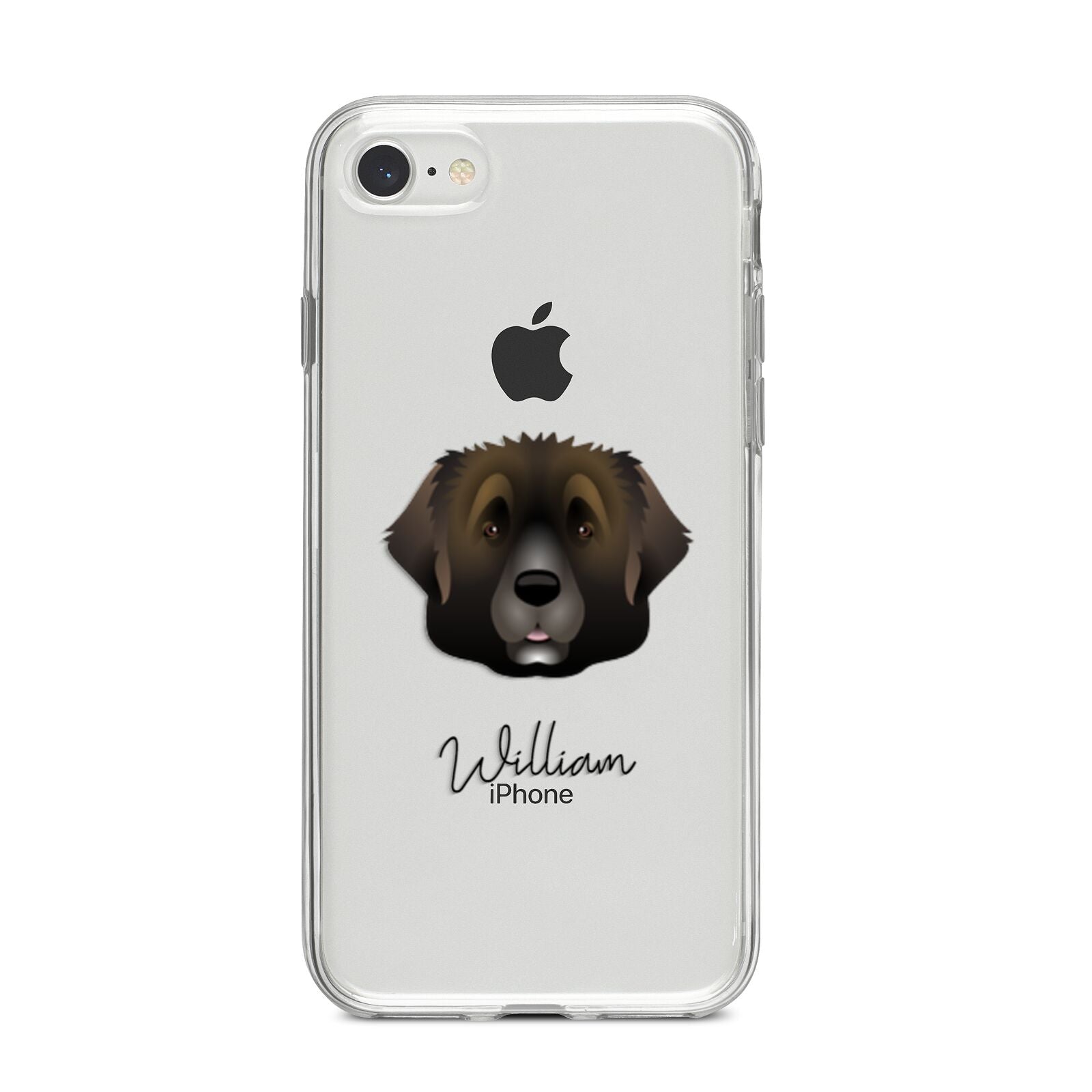 Leonberger Personalised iPhone 8 Bumper Case on Silver iPhone