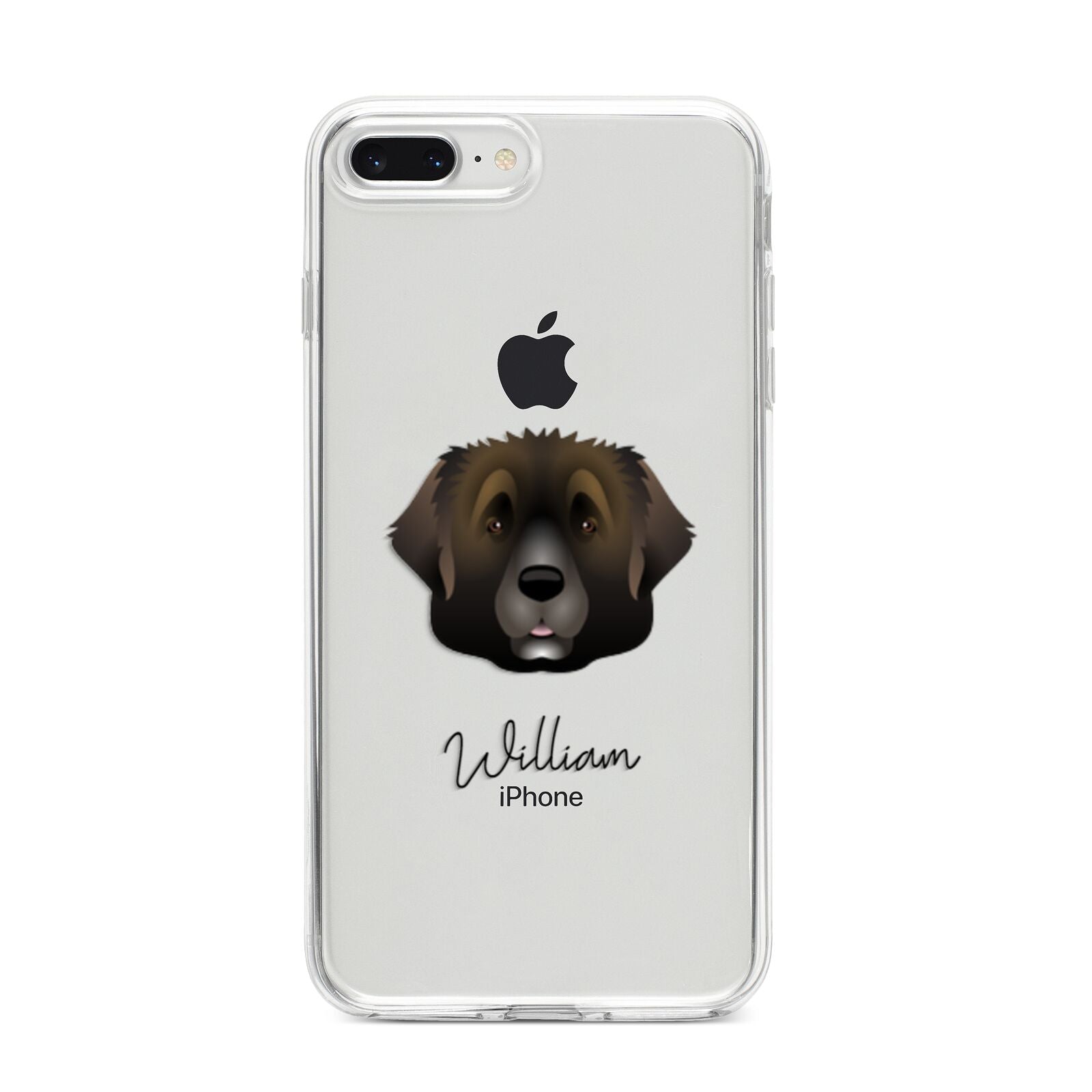 Leonberger Personalised iPhone 8 Plus Bumper Case on Silver iPhone