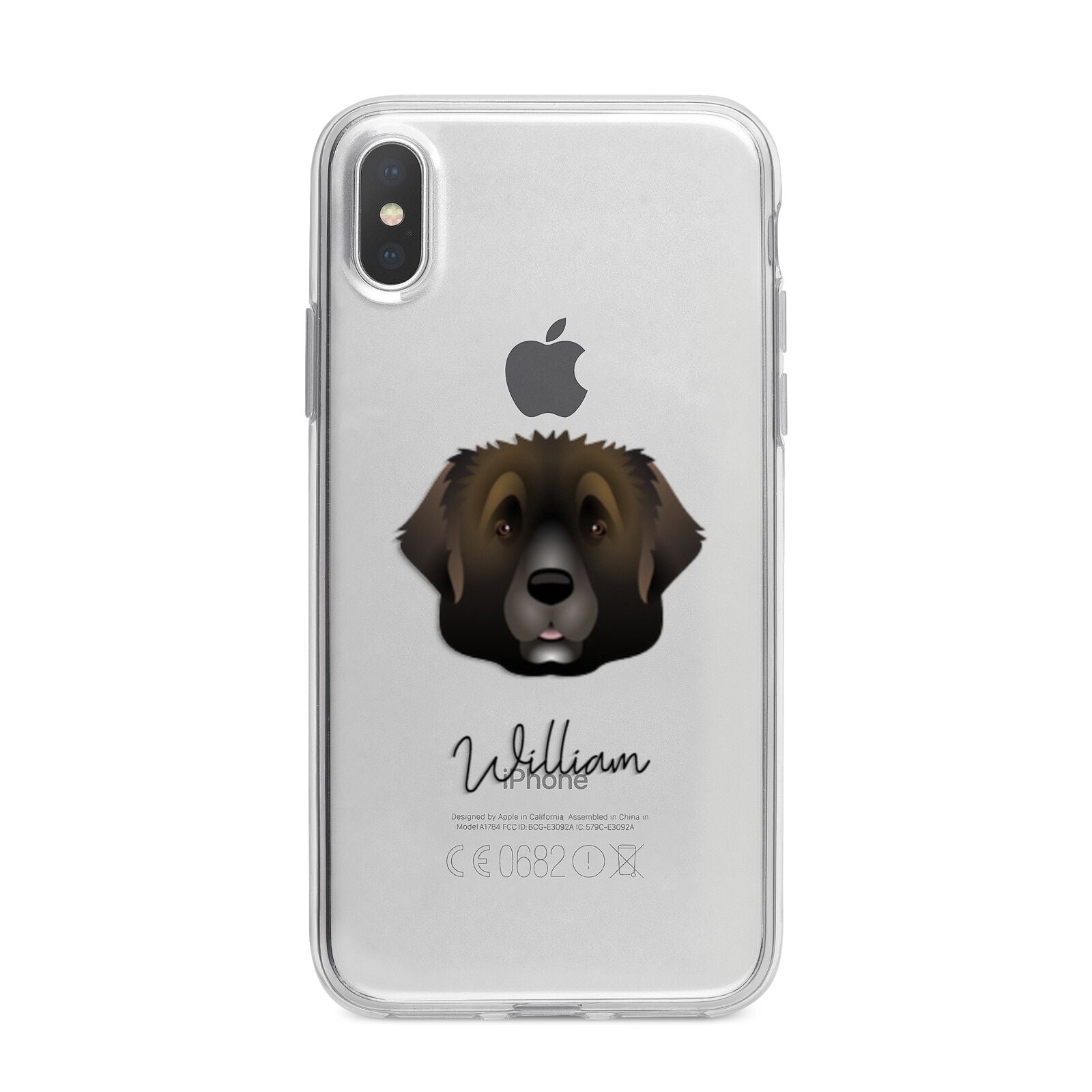 Leonberger Personalised iPhone X Bumper Case on Silver iPhone Alternative Image 1
